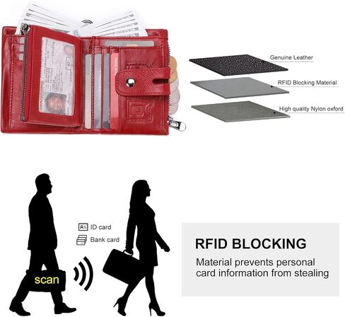 محفظة بيل هارت للرجال مع سلسلة من الجلد الطبيعي ومحفظة RFID وجيب للعملات المعدنية بسحاب مزدوج مع سلسلة مضادة للسرقة... in Kuwait