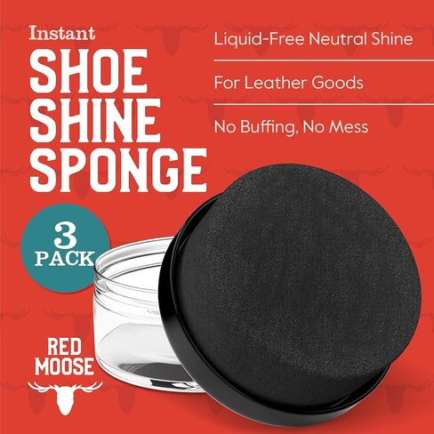 Instant Shoe Shine Sponge - 3pk Shoe Shine Sponges for Leather Shoes and Boots – Red Moose in Kuwait