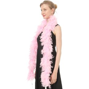 Ws&Wt 2 Yards 60 Grams Turkey Chandelle Feather Boa for Party