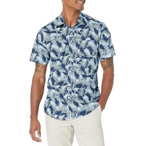 Amazon Essentials Men's Slim-Fit Short-Sleeve Print Shirt