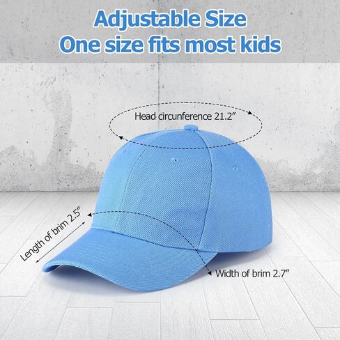 Xuhal 24 Pcs Summer Baseball Cap Plain Adjustable Kids Baseball Hat Blank Lightweight Boys' Running Headwear for Girls Unisex Hiking Outdoor Recreation in Kuwait