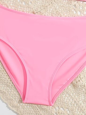 طقم بيكيني من قطعتين للفتيات من Milumia مزود بحلقة ربط وحزام سباغيتي لباس السباحة in Kuwait