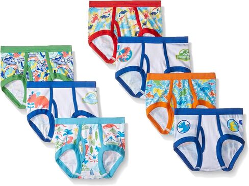 Jurassic World Boys' Toddler 100% Combed Cotton Briefs Multipack, Sizes 2/3t, 4t, 4, 6 and 8 in Saudi Arabia