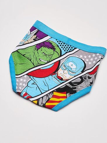 سراويل Marvel Boys' Avengers الداخلية بطبعات متنوعة تشمل Iron Man وHulk وThor والمزيد بمقاسات 4 و6 و8 in Kuwait