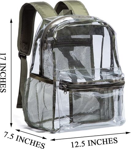 Vorspack Clear Backpack for School, 16 inch Heavy Duty Clear Bookbag in Saudi Arabia