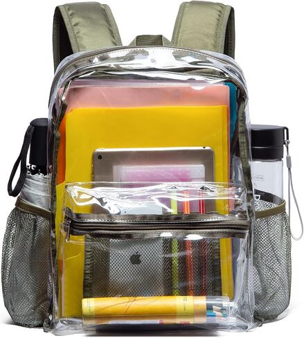 Vorspack Clear Backpack for School, 16 inch Heavy Duty Clear Bookbag in Saudi Arabia