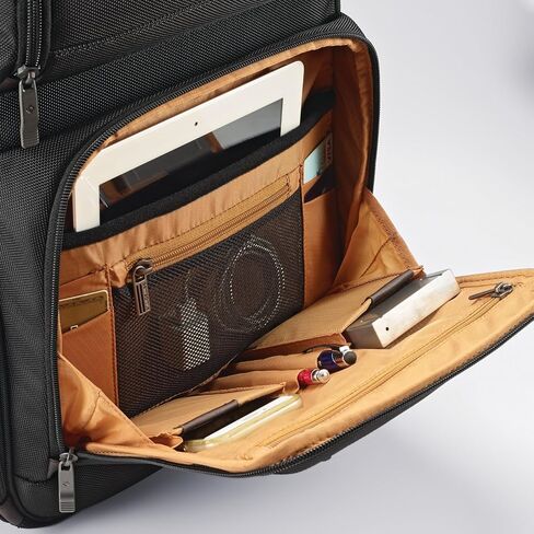 Samsonite Kombi Business Backpack, Black/Brown, 17.5 x 12 x 7-Inch in Saudi Arabia