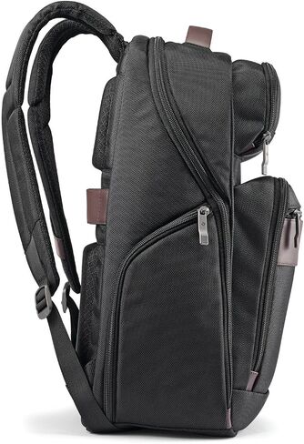 Samsonite Kombi Business Backpack, Black/Brown, 17.5 x 12 x 7-Inch in Saudi Arabia