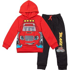 Blaze and the Monster Machines Zeg Stripes Pickle Fleece Pullover Hoodie and Jogger Pants Outfit Set Toddler to Big Kid