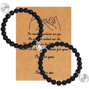 GIEIWIW Magnetic Bracelets for Couples Love Bracelets Distance Natural Beaded Bracelet Valentines Day Gifts in Kuwait
