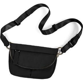 ODODOS 1.2L Mini Crossbody Bag with Adjustable Strap Festival Bag Fanny Pack for Outdoor, Workout, Travel, and Casual, Black