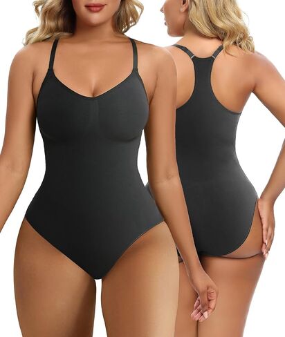 SHAPERX Bodysuit for Women Tummy Control Shapewear Racerback Seamless Sculpting Body Shaper Tank Top in Saudi Arabia