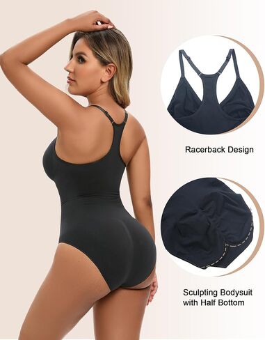 SHAPERX Bodysuit for Women Tummy Control Shapewear Racerback Seamless Sculpting Body Shaper Tank Top in Saudi Arabia