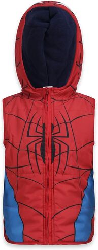 طقم سترة بغطاء للرأس للأولاد من Marvel Spiderman، تي شيرت طويل الأكمام وسروال الركض للأطفال الصغار والأطفال الصغار - أزرق/أحمر/كحلي in Saudi Arabia