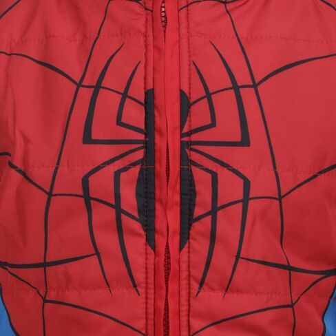 طقم سترة بغطاء للرأس للأولاد من Marvel Spiderman، تي شيرت طويل الأكمام وسروال الركض للأطفال الصغار والأطفال الصغار - أزرق/أحمر/كحلي in Saudi Arabia