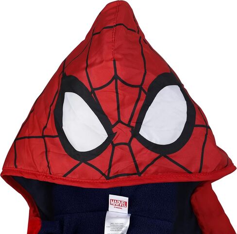 طقم سترة بغطاء للرأس للأولاد من Marvel Spiderman، تي شيرت طويل الأكمام وسروال الركض للأطفال الصغار والأطفال الصغار - أزرق/أحمر/كحلي in Saudi Arabia