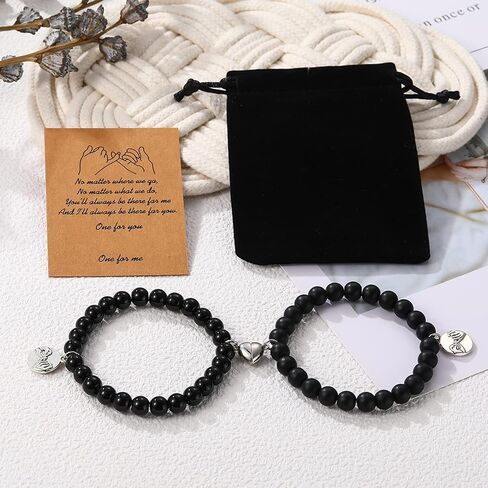 GIEIWIW Magnetic Bracelets for Couples Love Bracelets Distance Natural Beaded Bracelet Valentines Day Gifts in Kuwait
