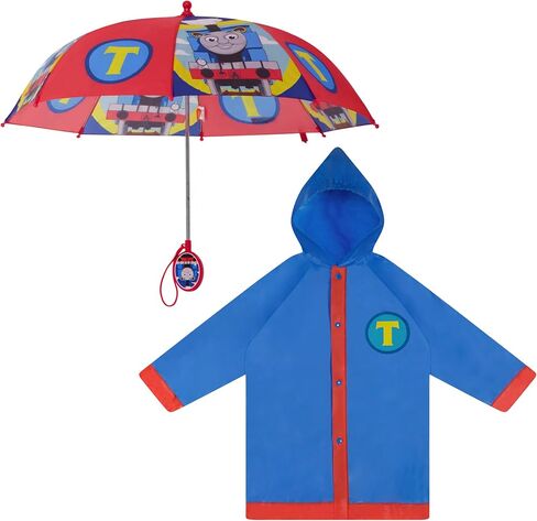Mattel Boys Thomas Rain Wear, Umbrella And Poncho Raincoat Set For Ages 2-5 in Saudi Arabia