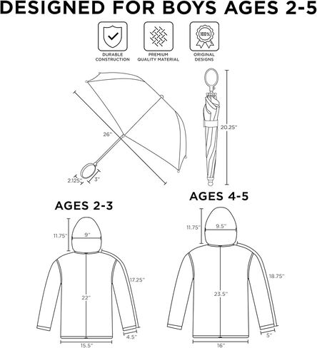 Mattel Boys Thomas Rain Wear, Umbrella And Poncho Raincoat Set For Ages 2-5 in Saudi Arabia