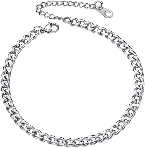 PROSTEEL Stainless Steel Chain Anklets for Women, Silver/Gold Tone, Ankle Bracelets Hypoallergenic, 8-10.5 Inch Adjustable, Come with Box in Kuwait