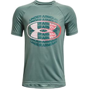Under Armour Boys' Tech Gradient Wordmark Short-Sleeve T-Shirt in Kuwait