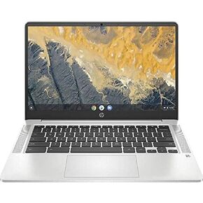 أحدث HP Chromebook 14 بوصة، معالج Intel Pentium Silver N5000 رباعي النواة يصل إلى 2.70 جيجا هرتز، ذاكرة 4 جيجابايت، تخزين SSD 64 جيجابايت، كاميرا ويب، واي فاي، بلوتوث، نظام تشغيل Chrome (متجدد) (14 بوصة/ N5000/ 64 جيجابايت) in Kuwait