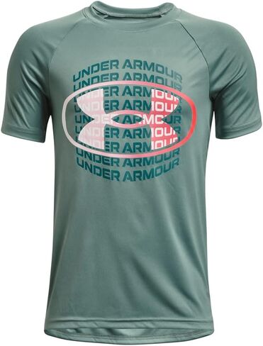 Under Armour Boys' Tech Gradient Wordmark Short-Sleeve T-Shirt in Saudi Arabia