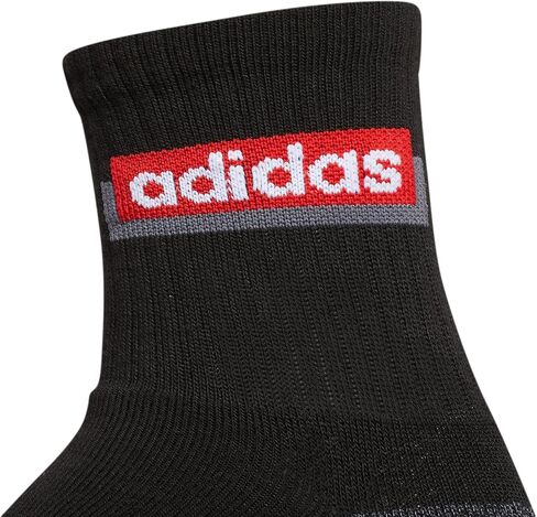 جوارب Adidas الرياضية Linear High Quarter للرجال (3 أزواج) in Saudi Arabia
