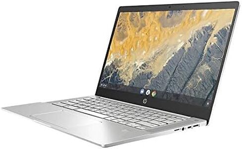 أحدث HP Chromebook 14 بوصة، معالج Intel Pentium Silver N5000 رباعي النواة يصل إلى 2.70 جيجا هرتز، ذاكرة 4 جيجابايت، تخزين SSD 64 جيجابايت، كاميرا ويب، واي فاي، بلوتوث، نظام تشغيل Chrome (متجدد) (14 بوصة/ N5000/ 64 جيجابايت) in Kuwait