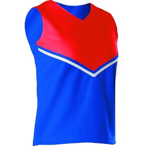 Alleson Girls Cheerleading V Shell Top with Braid