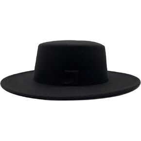 Willheoy Fedora Hats for Women Flat Top Hat for Men Pork Pie Hat Wide Brim Church Hat Boater Trilby Cap