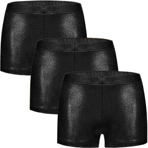 BYONEME Girls Dance Short Gymnastics Athletic Shorts Sparkle Glitter Tumbling Bottoms in Saudi Arabia