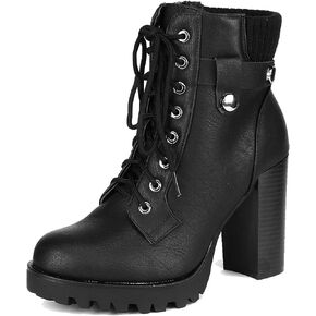DREAM PAIRS Women's Fashion Ankle Boots - Chunky High Heel Booties