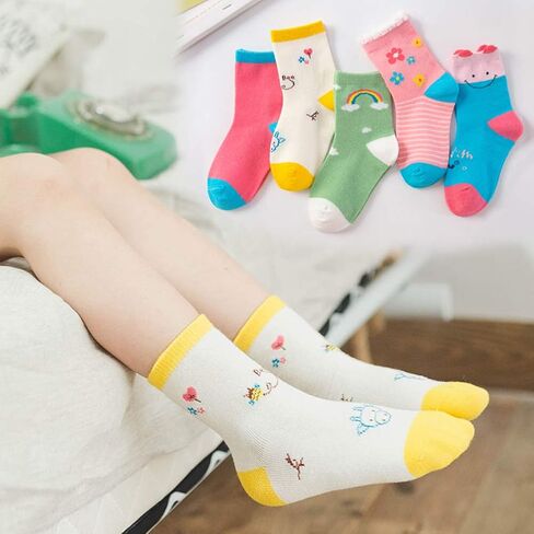 Zumou Toddler Kids Little Girls Cute Cotton Crew Socks 10 Pack in Saudi Arabia