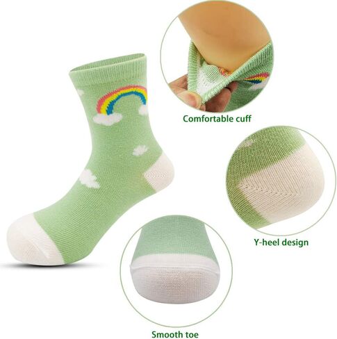 Zumou Toddler Kids Little Girls Cute Cotton Crew Socks 10 Pack in Saudi Arabia