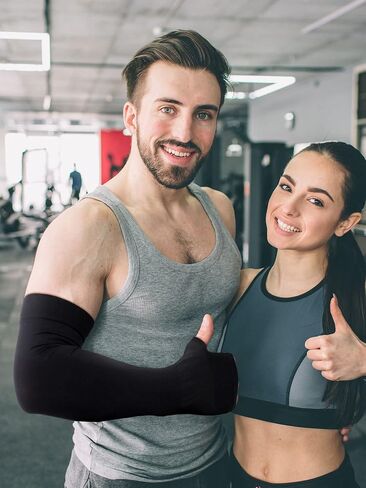 4 أزواج من Zhanmai أكمام للذراع بمقاس كبير وأكمام مضغوطة للحماية من الشمس مع فتحة للإبهام in Saudi Arabia