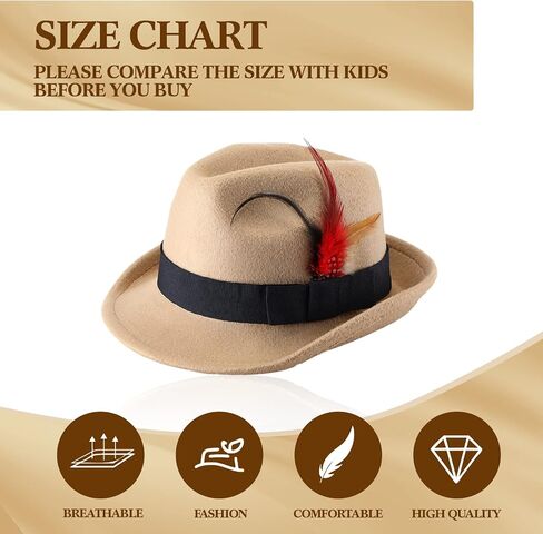 Xtinmee 6 Pcs Fedora Hats for Men Wide Brim Jazz Hat with Feather Panama Hats 1920s Hat Casual Bowler Hat for Women Costume, 6 Colors in Saudi Arabia