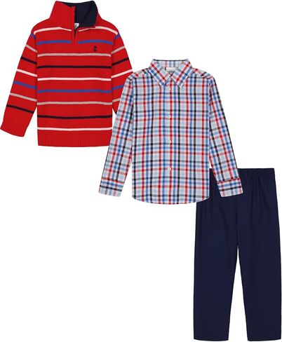 IZOD Boys' 3-piece Sweater, Dress Shirt, and Pants Set in Kuwait