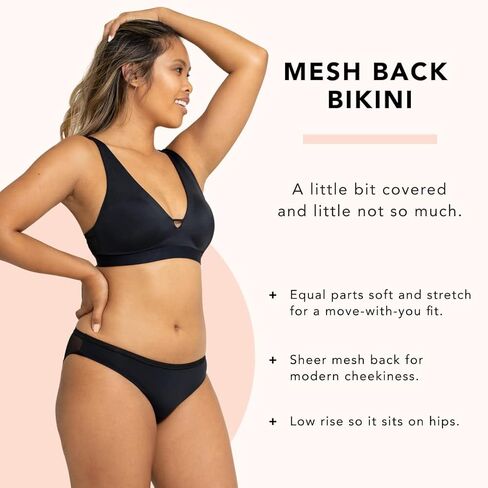 بيكيني شبكي بظهر شبكي للنساء | ملابس داخلية شبكية شفافة من أجل الخدود الحديثة | سراويل داخلية منخفضة الارتفاع توضع على الوركين in Kuwait