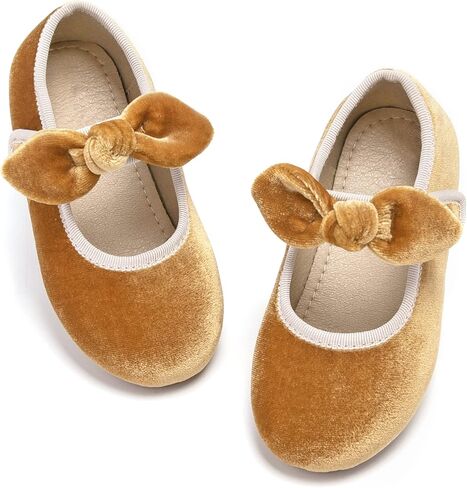 Kiderence Little Toddler Girls Dress Shoes Ballerina Ballet Flats Kids Mary Janes in Kuwait