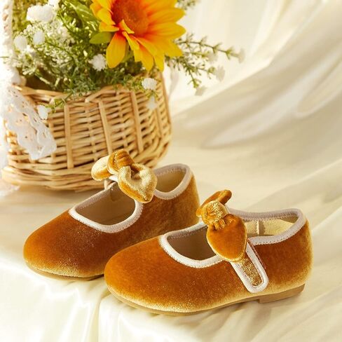 Kiderence Little Toddler Girls Dress Shoes Ballerina Ballet Flats Kids Mary Janes in Kuwait
