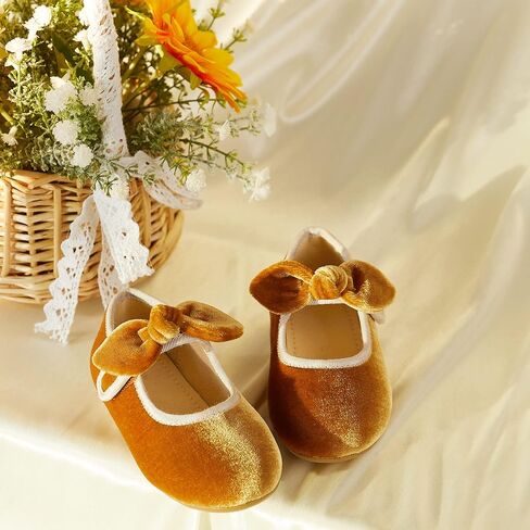 Kiderence Little Toddler Girls Dress Shoes Ballerina Ballet Flats Kids Mary Janes in Kuwait