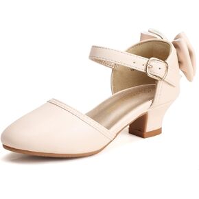 PANDANINJIA Wendy Girls Heels Dress Shoes Flower Girl Mary Jane Sandals Wedding Party Princess Shoes for Toddler Little Kid Big Kid in Saudi Arabia