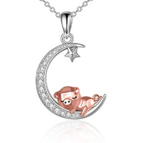 Pig Necklace S925 Sterling Silver Origami Pig Necklace for Women in Kuwait