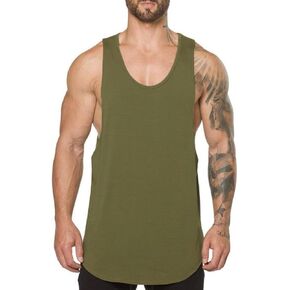 ZUEVI Muscle Tank Tops for Men Cut Open Sides Bodybuilding Vest Gym Workout Stringer T-Shirts