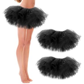 3 Pack Women Teens Adult Tutu Skirt, 5 Layers Puffy Classic Tulle Tutus Skirts for Women Ballet Run Party Halloween Costume in Kuwait