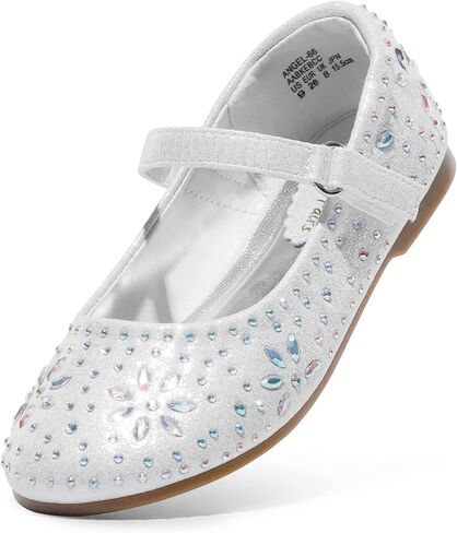 أحذية DREAM PAIRS للفتيات الصغيرات أحذية ماري جين بحزام بإبزيم من حجر الراين وحزام راقصة الباليه المسطح in Kuwait