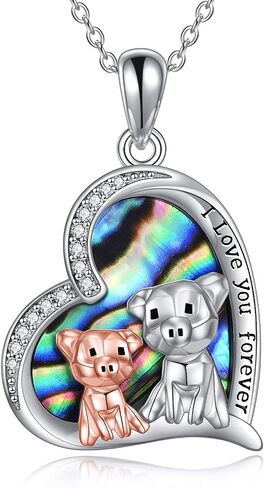 Pig Necklace S925 Sterling Silver Origami Pig Necklace for Women in Saudi Arabia