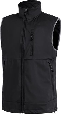 FREE SOLDIER Men's Lightweight Softshell Golf Vests Outerwear Windproof Sleeveless Jackets for Travel Hiking Running Fishing in Kuwait