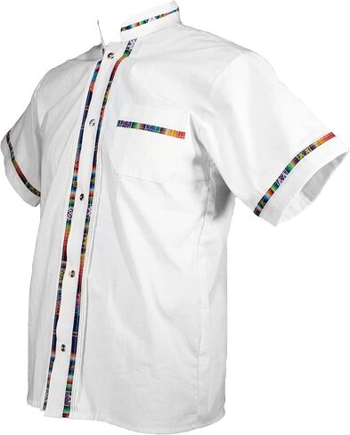 قمصان رجالية قصيرة الأكمام Guayabera مكسيكية مصنوعة في المكسيك، ألوان متعددة in Kuwait